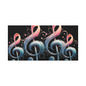 Musical Treble Clef Canvas Wall Art — Pastel Ribbon Notes on Black