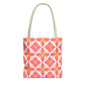 Pink Floral Geometric Tote Bag —  Reusable Shopper