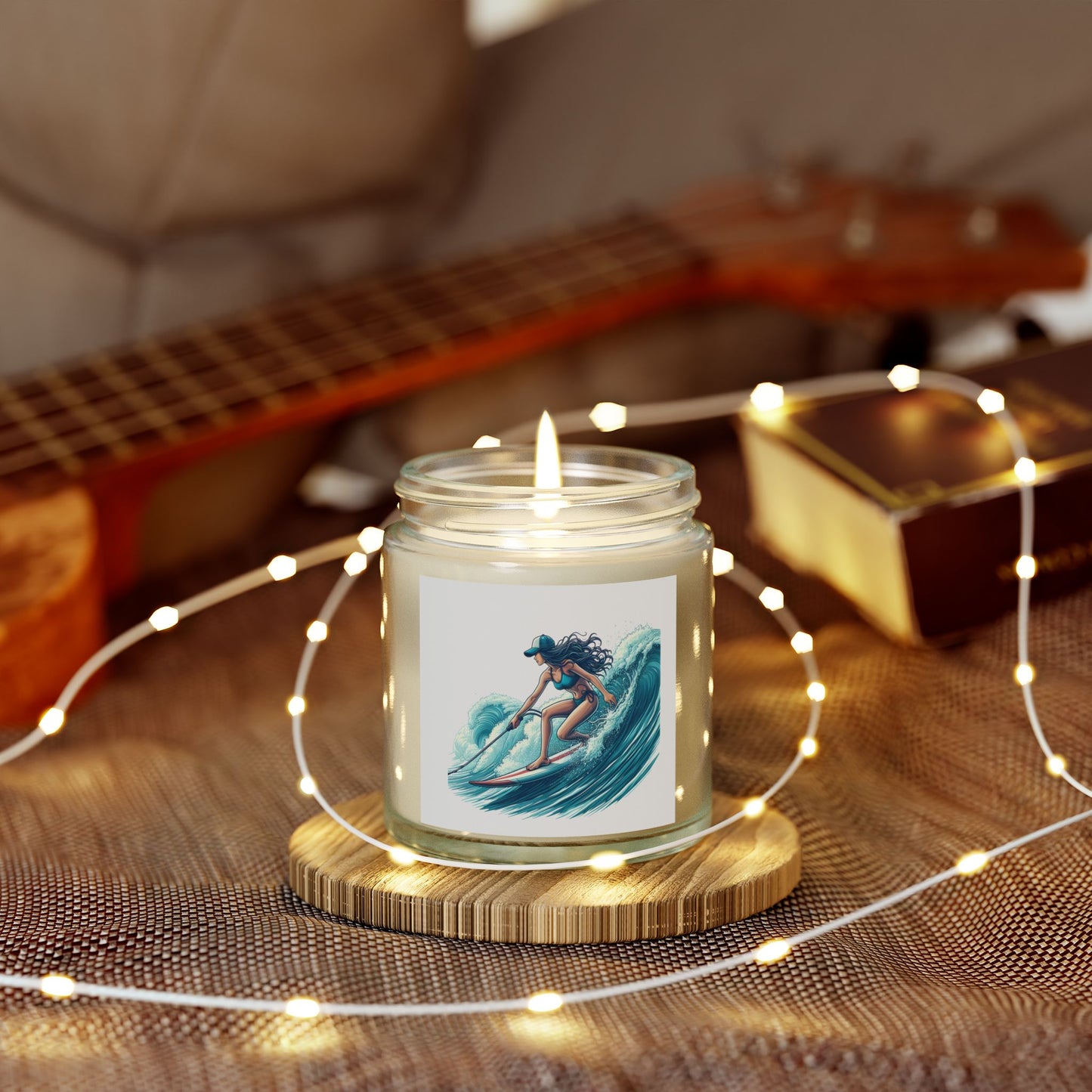 Scented Candles, Coconut Apricot Wax (4oz, 9oz) - Surfer