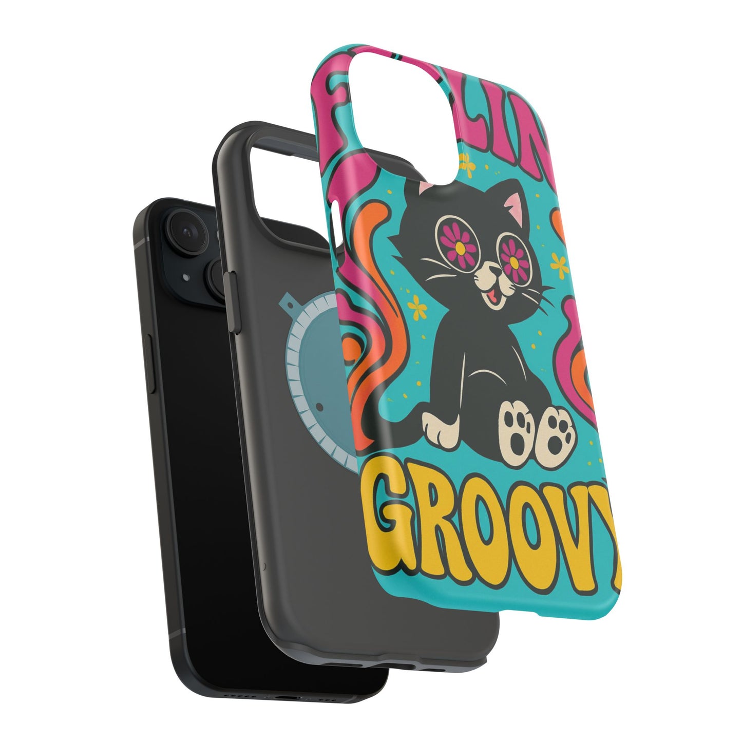 Groovy Cat Magnetic Impact-Resistant Phone Case