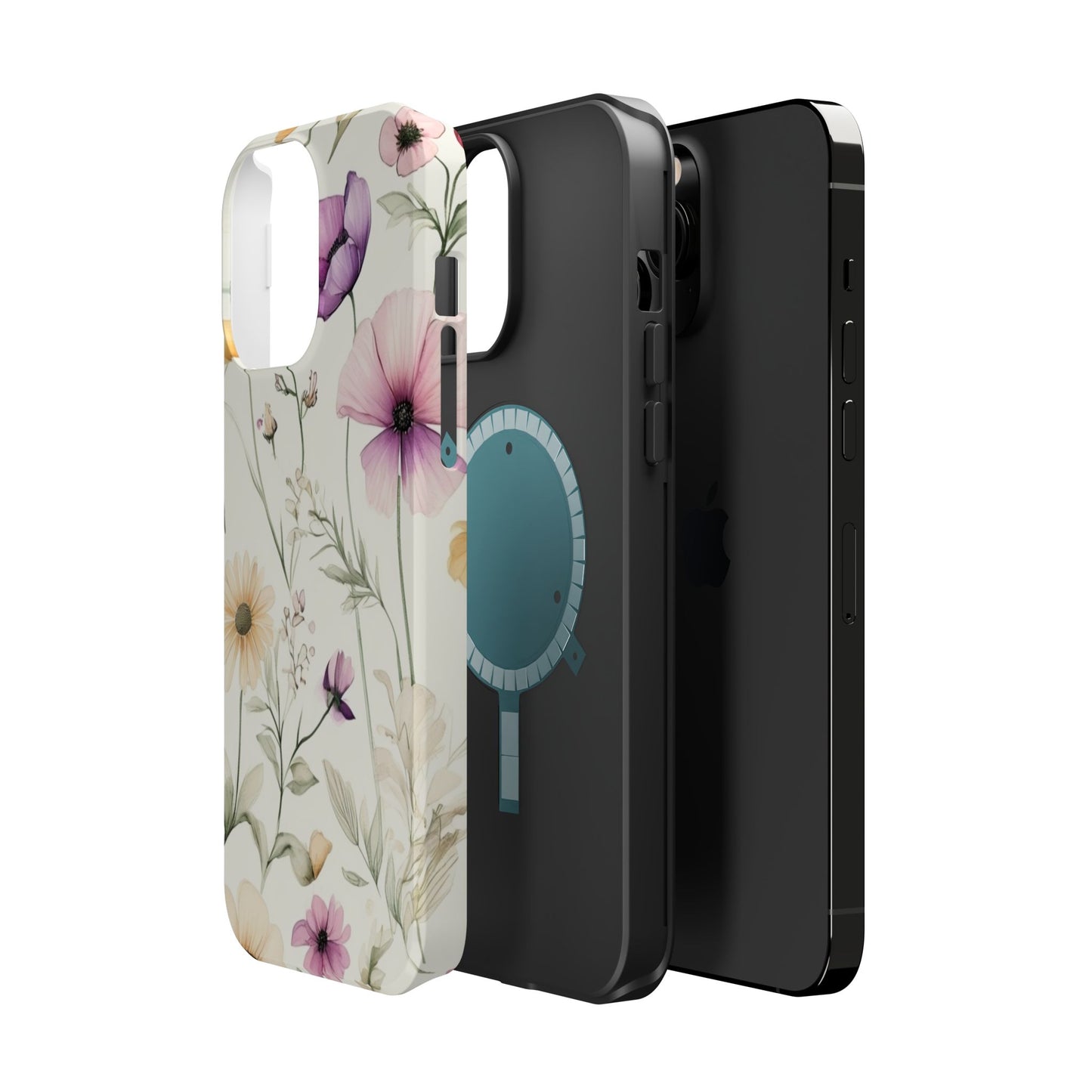 Floral Watercolor Magnetic Impact-Resistant Phone Case