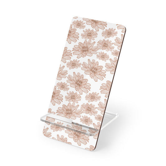 Floral Smartphone Stand, Elegant Phone Holder, Decorative Desk Accessory for Home & Office, Perfect Gift for Tech Lovers, Floral Design