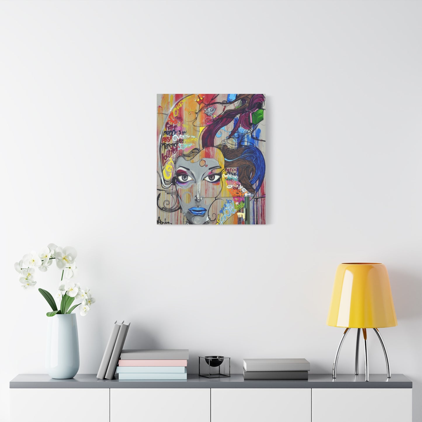 Colorful Graffiti Portrait Canvas