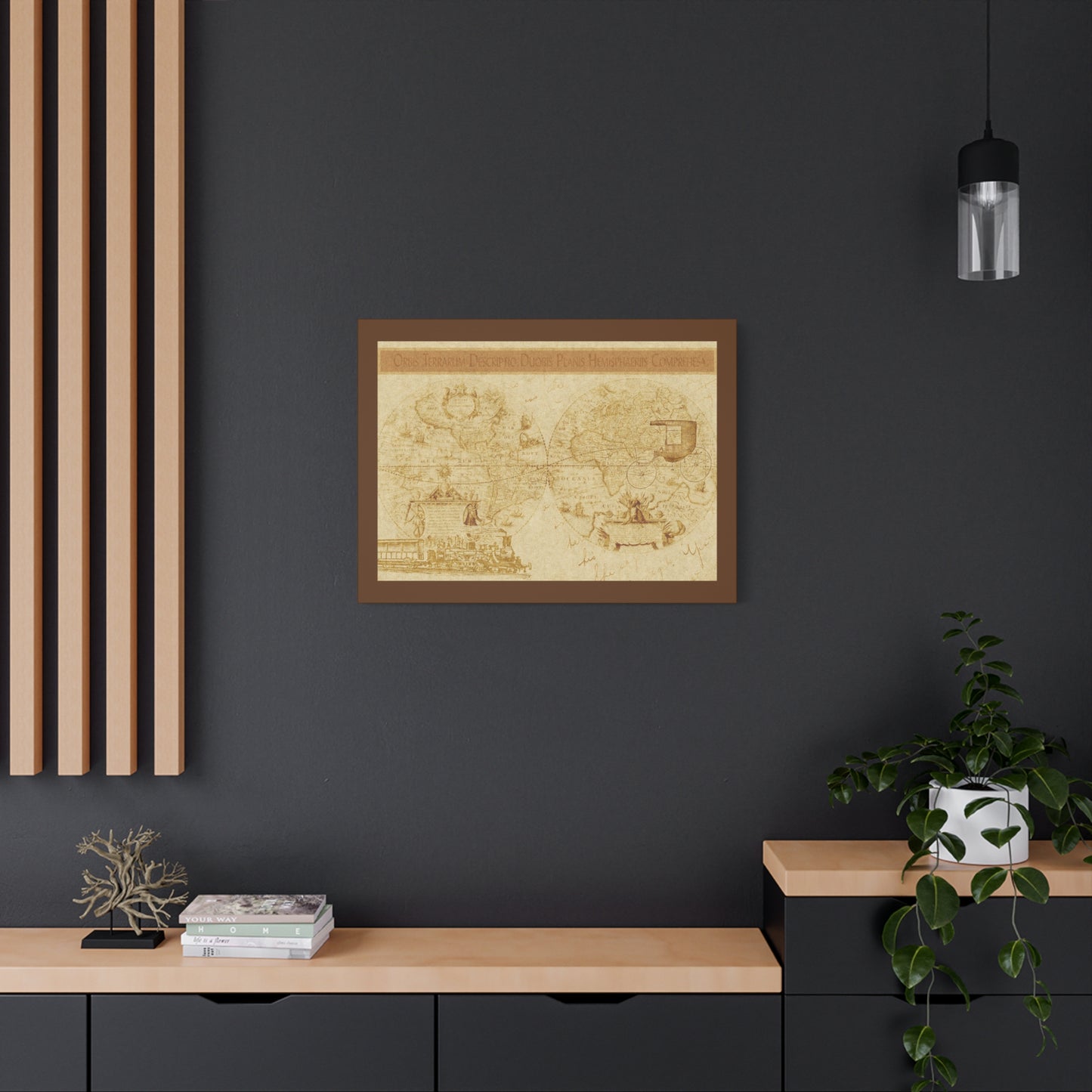 Vintage World Map Canvas Print — Matte Stretched Wall Art