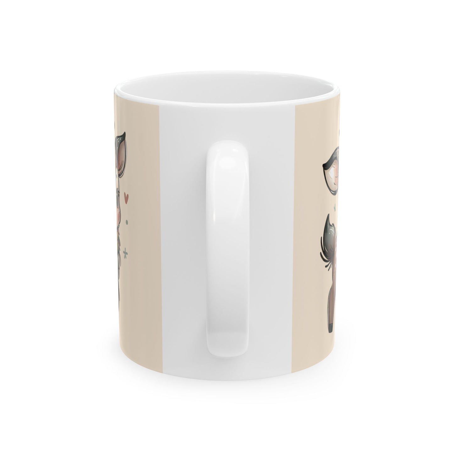 Cute Reindeer Mug — Christmas Deer Ceramic Coffee Cup (11oz & 15oz)