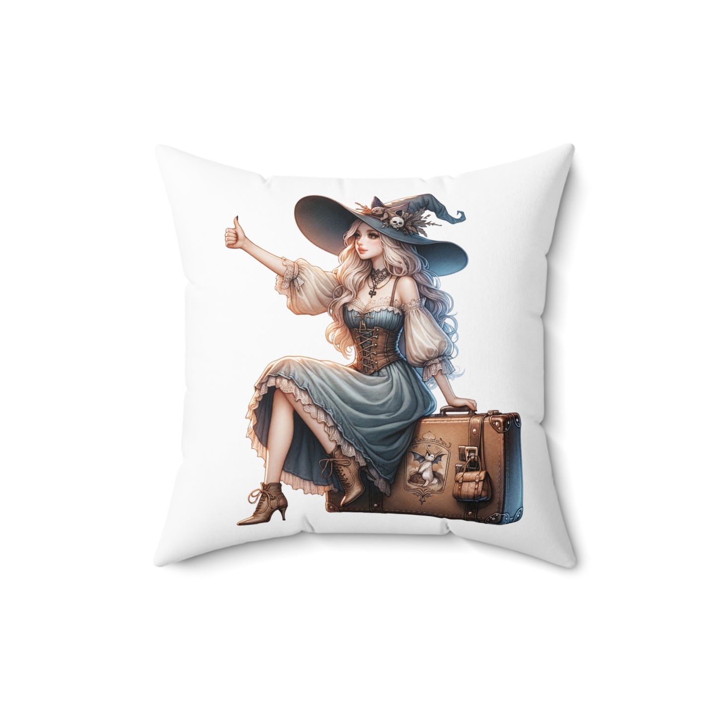 Whimsical Witch Decorative Pillow
