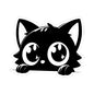 Cute Cat Kiss-Cut Stickers | Black Cat Laptop Decals, Cute Aesthetic Stickers, Gift for Cat Lovers, Cute Animal Stickers