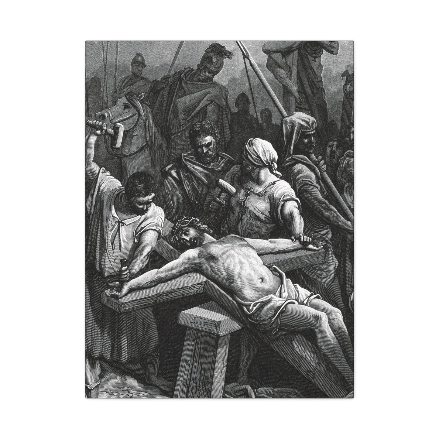 Crucifixion Art Matte Canvas Print – Stretched Religious Wall Decor