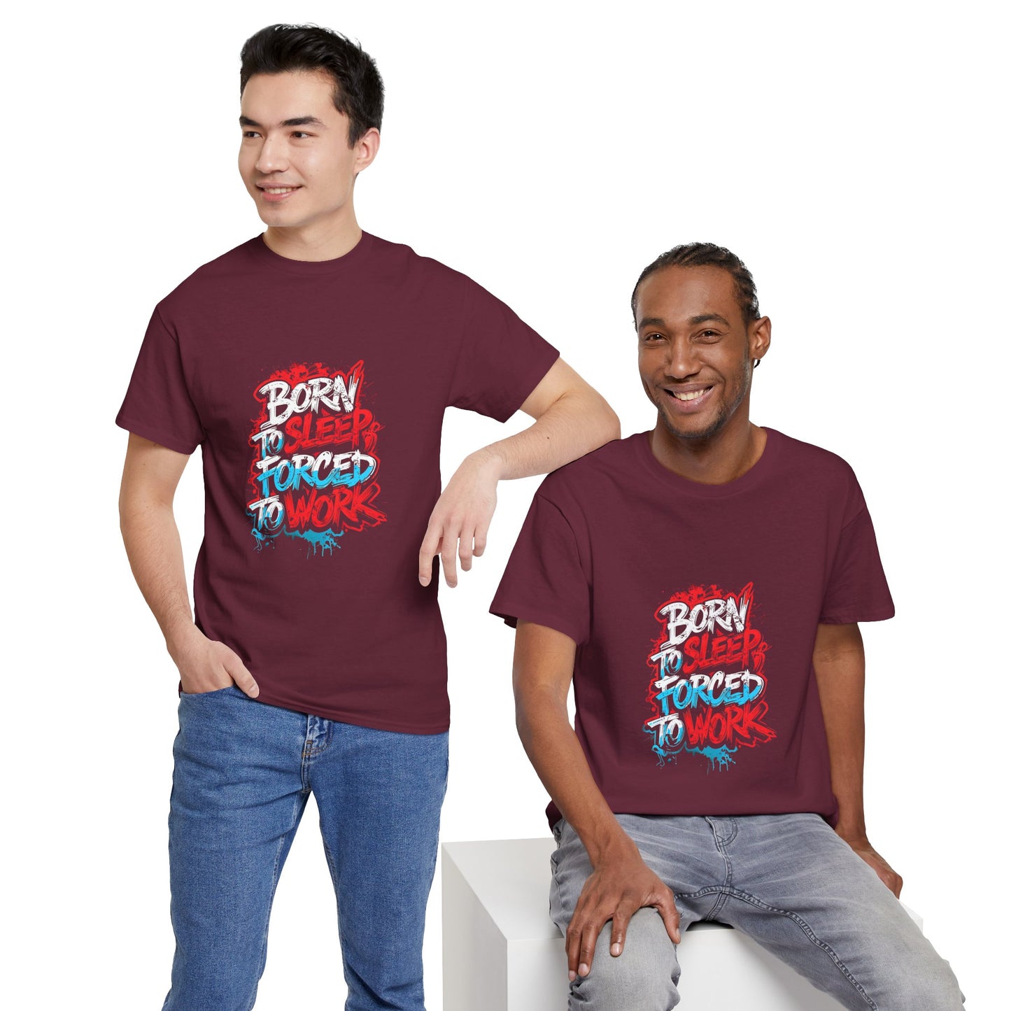 Born to Sleep, Forced to Work T‑Shirt — Funny Graphic Tee for Night Owls