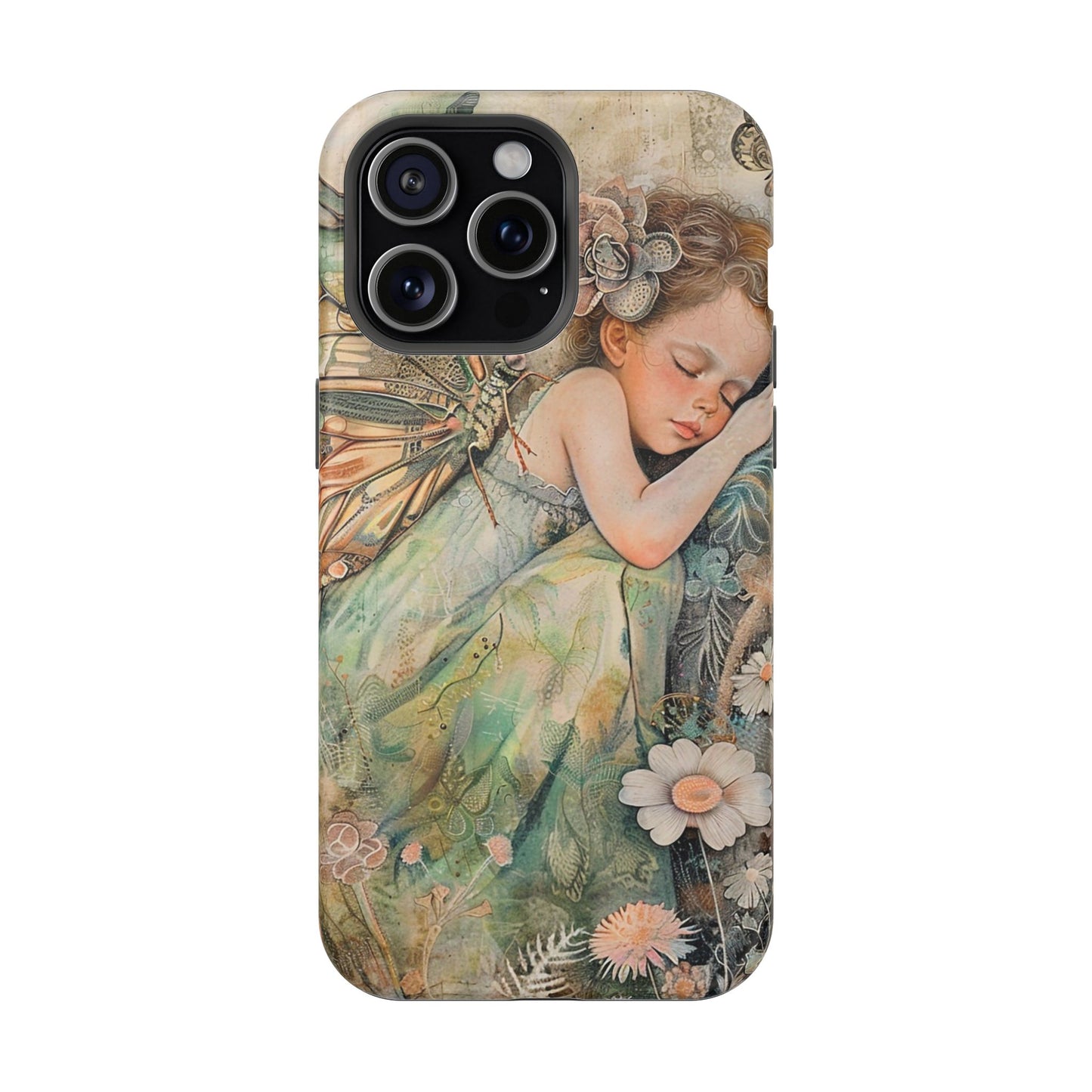 Fairy Sleeping Phone Case — Magnetic Impact-Resistant iPhone Cover