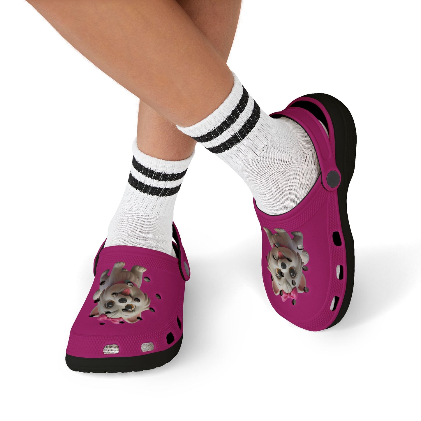 Kids Pink Puppy Clogs — Cute Dog EVA Foam Slip-On Shoes for Toddlers