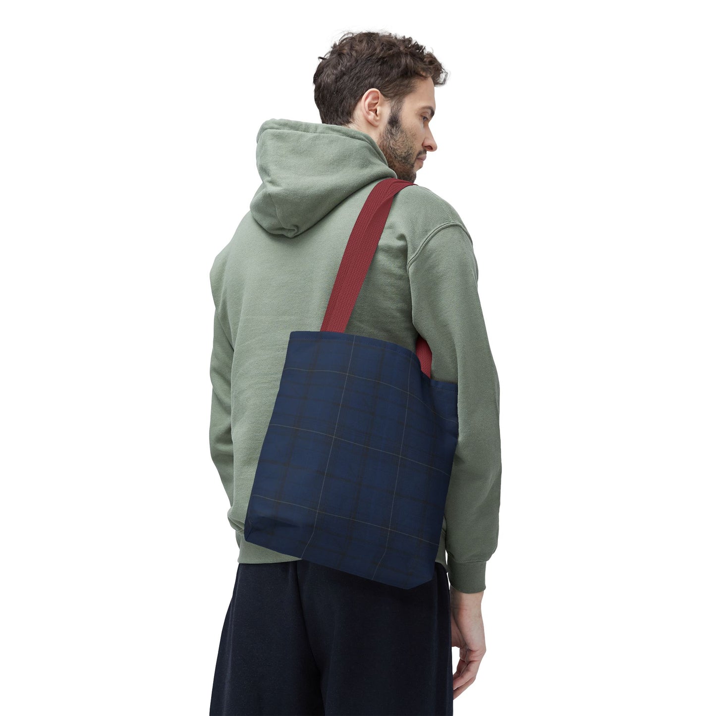 Navy Tartan Tote Bag – Classic Plaid Tote