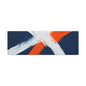 Abstract Navy & Orange Brushstroke Canvas
