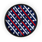 Wall Clock Red white and blue