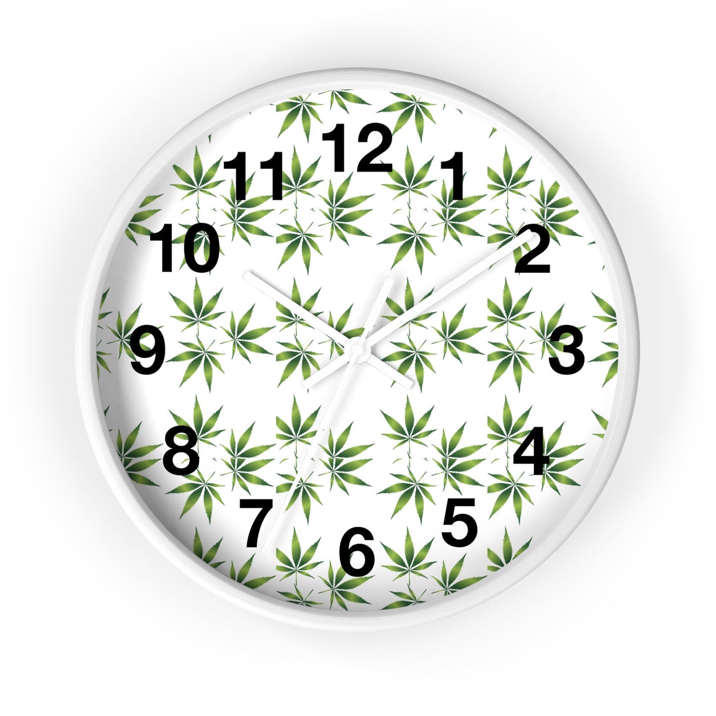 Leafy Wall Clock - Green Herbal Decor, Perfect for Nature Lovers, Boho Style, Gift for Gardeners, Unique Home Accent