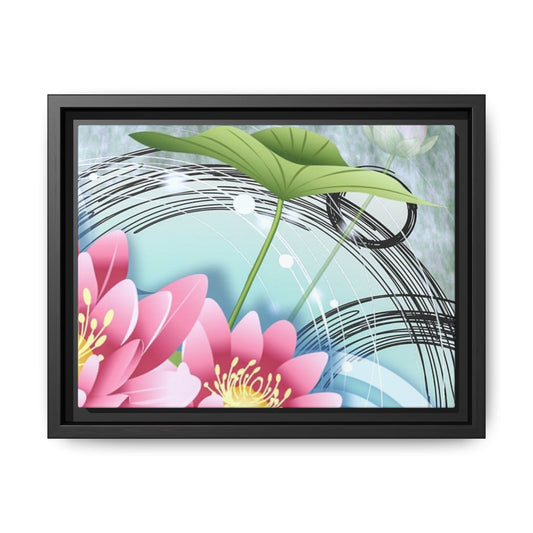 Lotus Watercolor Matte Canvas Framed Wall Art — Floral Zen Decor
