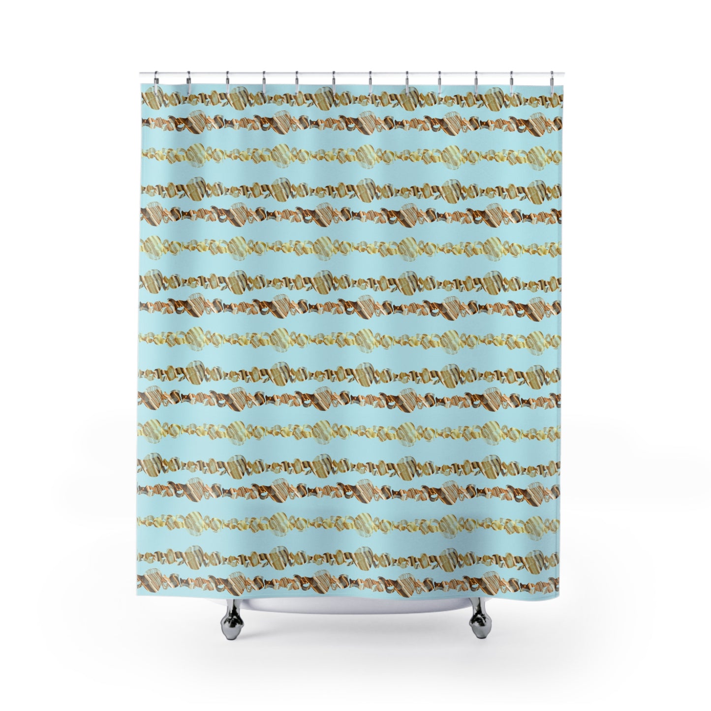 Shower Curtains Gold and Blue