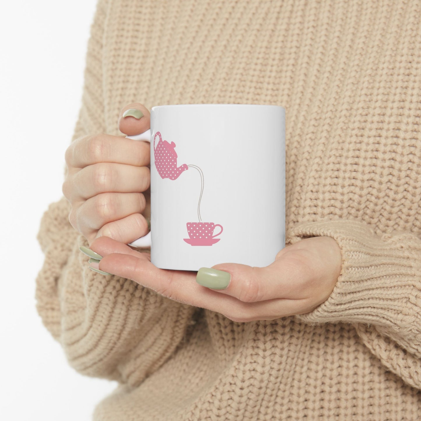 Charming Pink Teapot Ceramic Mug | Perfect for Tea Lovers, Gift for Mother's Day, Birthday, Kitchen Decor, Cozy Evenings