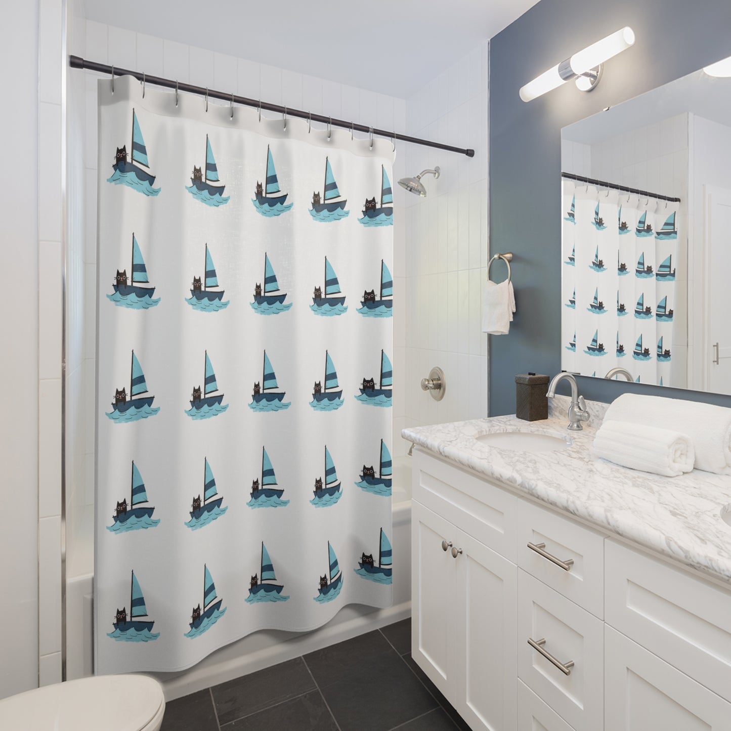 Nautical Sailboat Shower Curtain