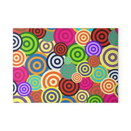 Colorful Abstract Glass Cutting Board | Kitchen Decor
