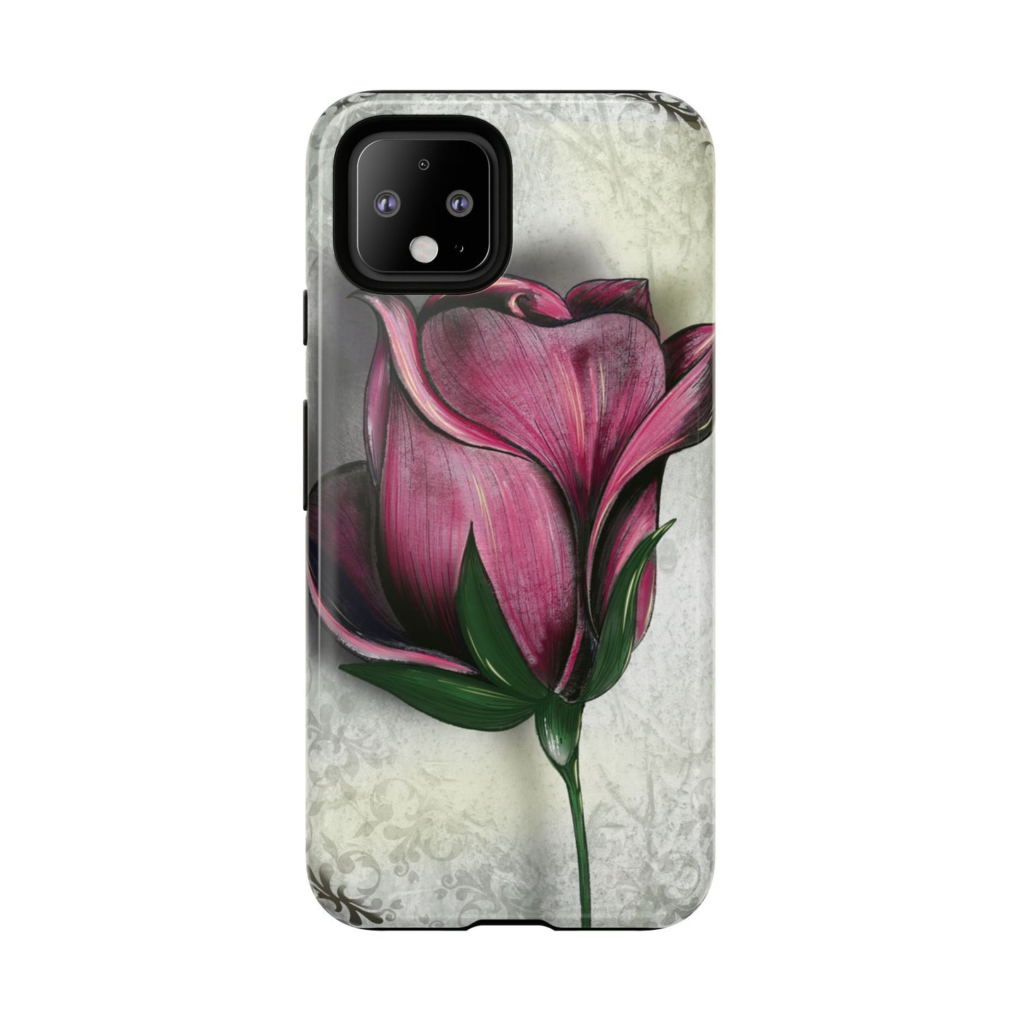 Rose Phone Case – Tough Cases, Floral Phone Cover, Gift for Her, Minimalist Design, Nature Lover's Accessory, Birthday Gift Idea