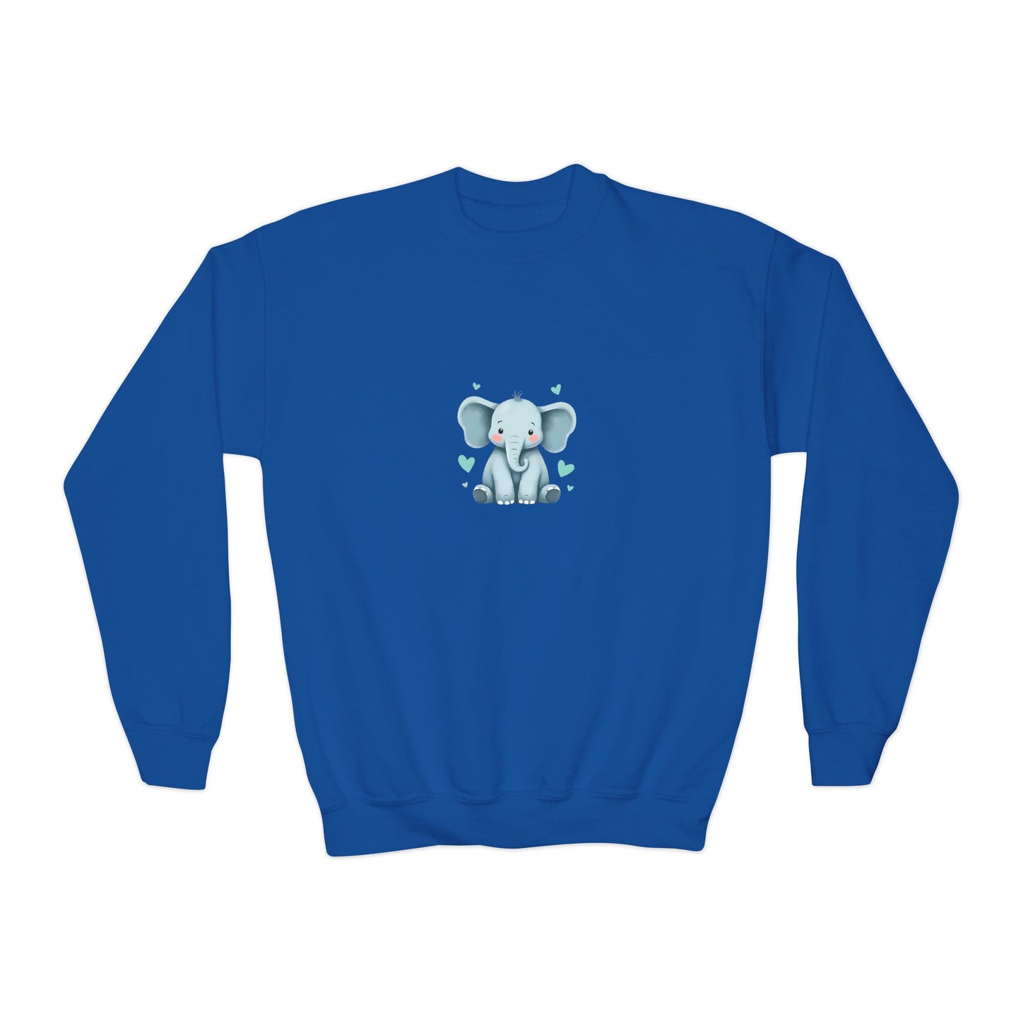 Adorable Elephant Youth Crewneck Sweatshirt