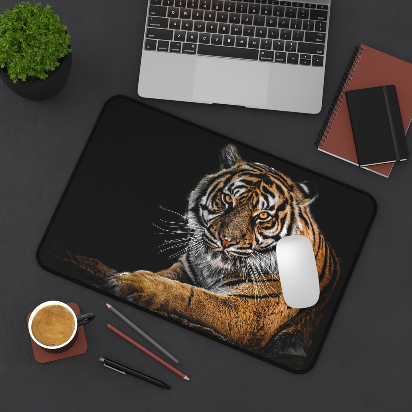Tiger Lair Desk Mat — Large Wildlife Gaming Mouse Pad