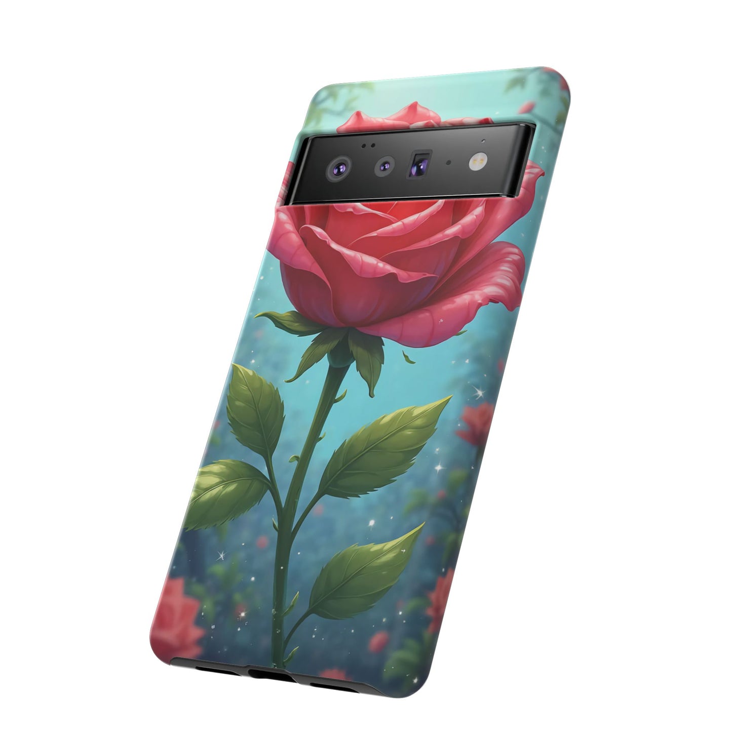 Floral Phone Case, Tough Cases with Elegant Rose Design, Stylish iPhone Cover, Rose Flower Gift for Nature Lovers, Unique Mobile Accessories