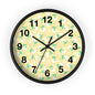 Floral Yellow Wall Clock, Home Decor, Gift for Her, Spring Vibes, Kitchen Accessory, Mother's Day Gift