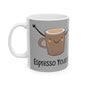 Espresso Yourself Funny Coffee Mug — Cute High-Five Coffee Cups (11oz & 15oz)