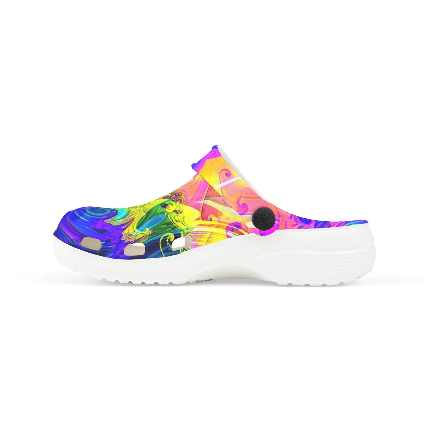 Kids Tie-Dye Swirl EVA Foam Clogs — Colorful Watercolor Slip-On Sandals