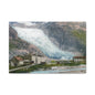 Glacier Village Matte Canvas Print