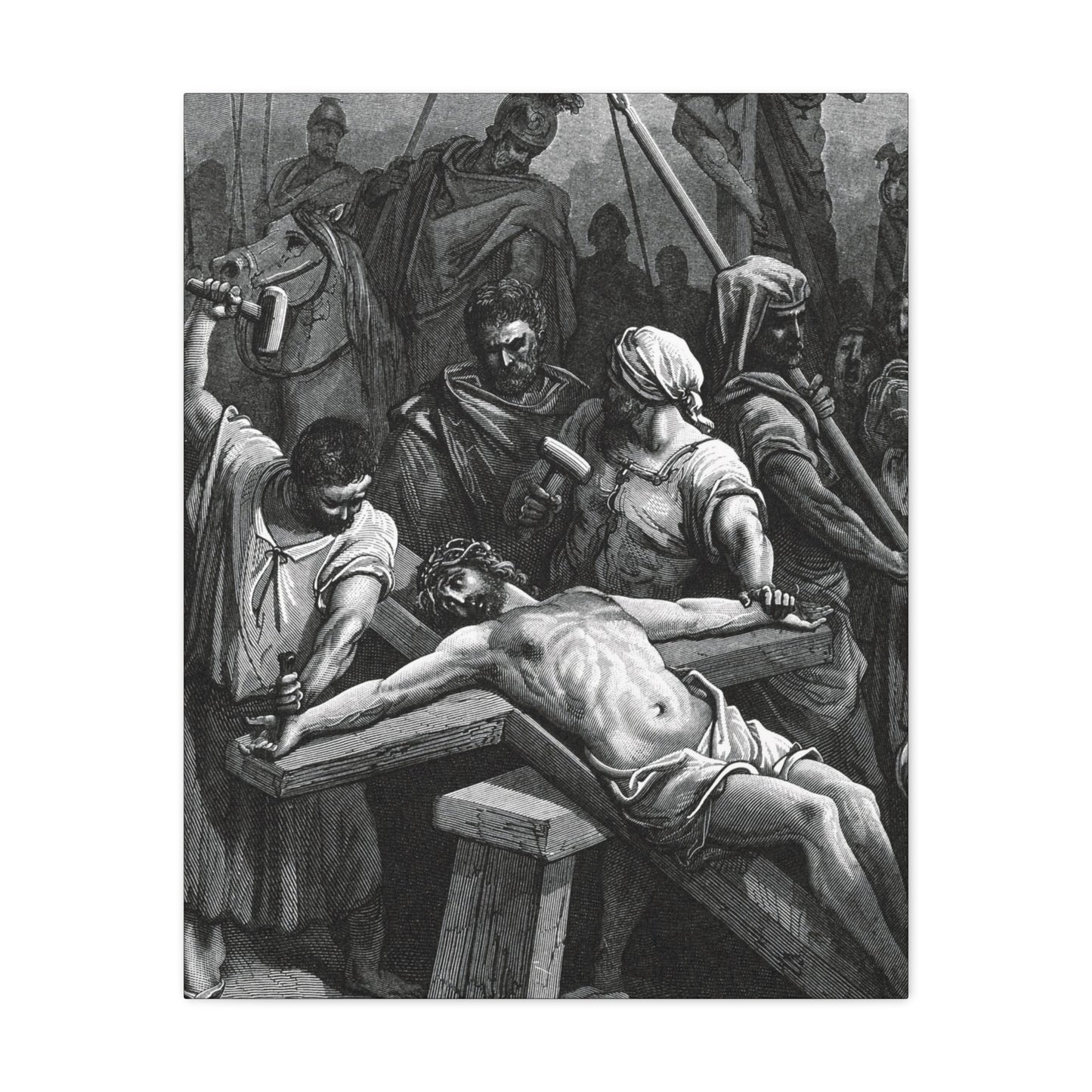 Crucifixion Art Matte Canvas Print – Stretched Religious Wall Decor