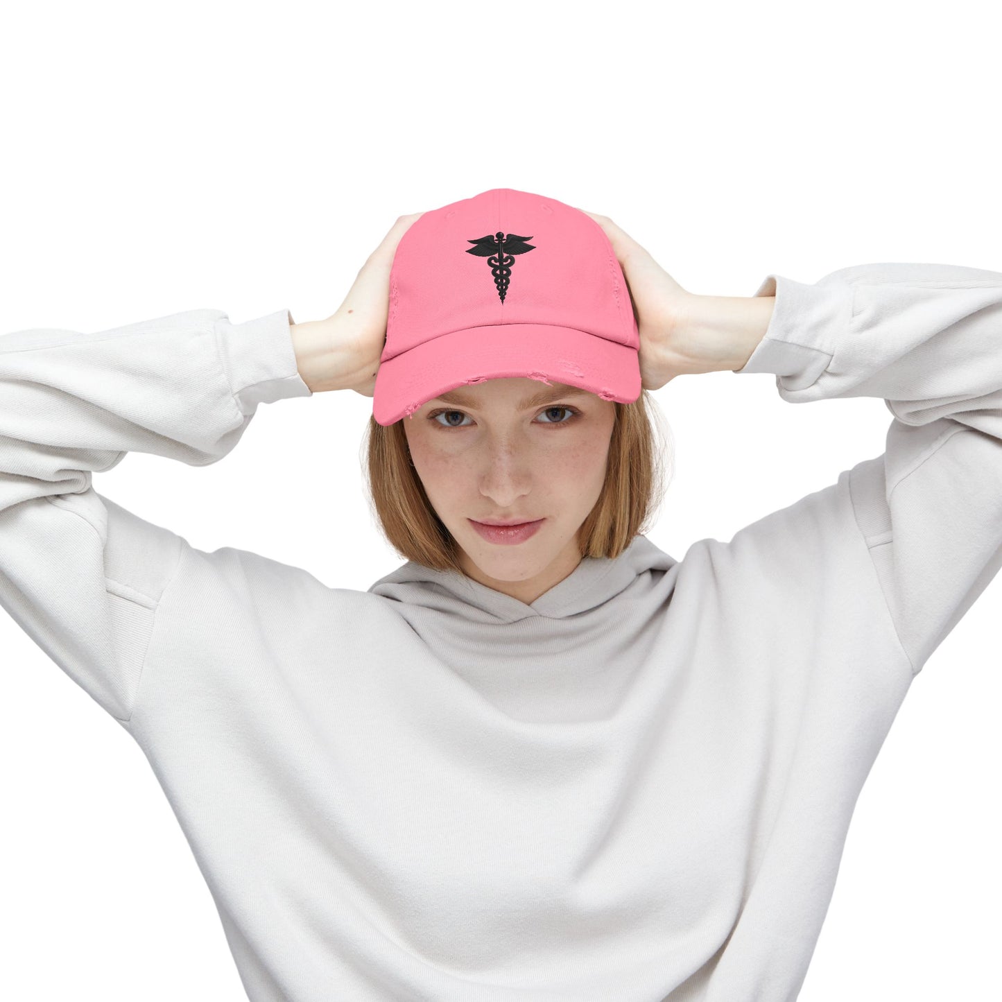 Unisex Distressed Cap with Caduceus Design, Perfect Gift for Healthcare Workers, Casual Style for Every Occasion, Fashionable Medical [...]