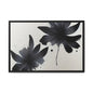 Framed Black Floral Matte Canvas Wall Art — Monochrome Botanical Print