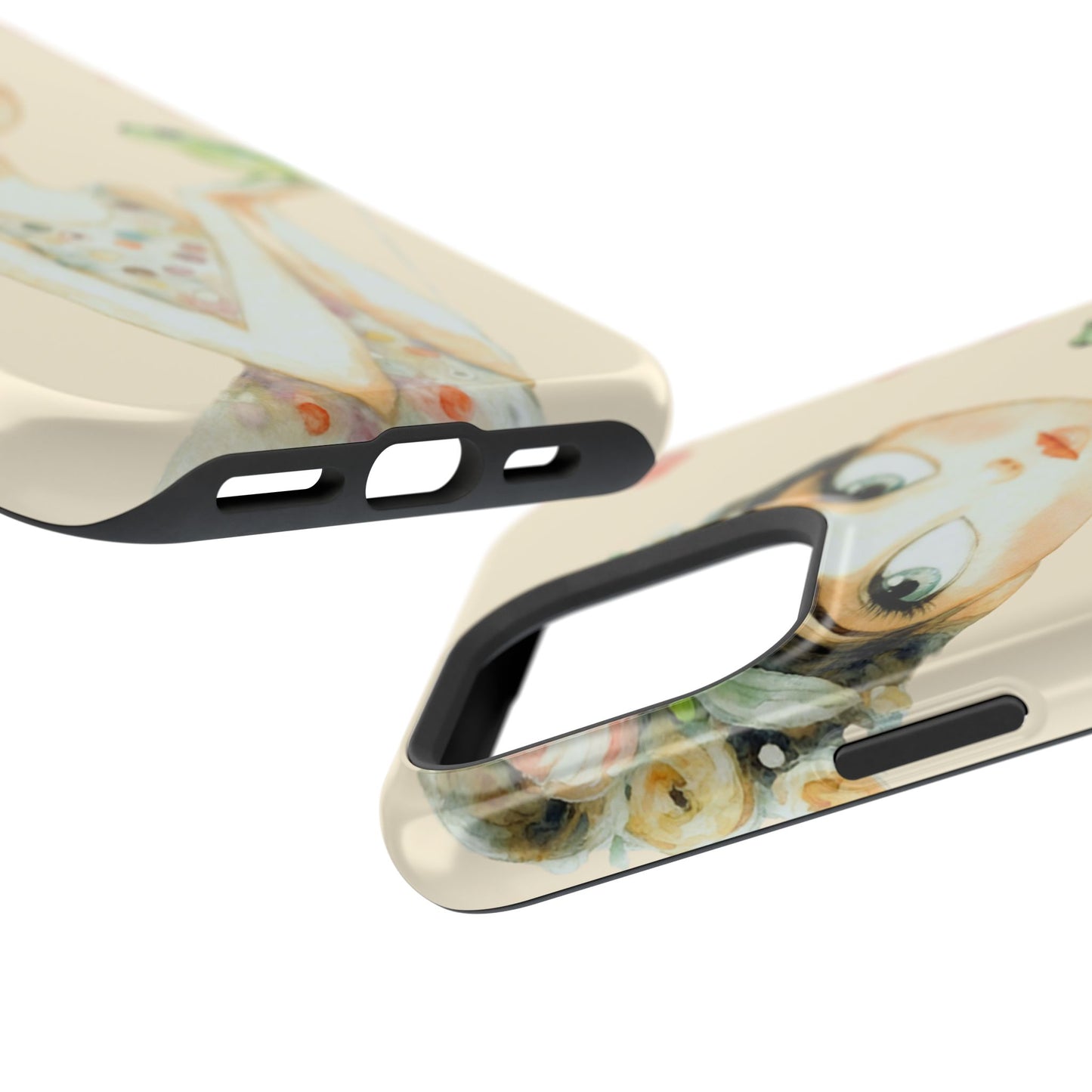 Whimsical Girl with Frog Magnetic Impact Phone Case