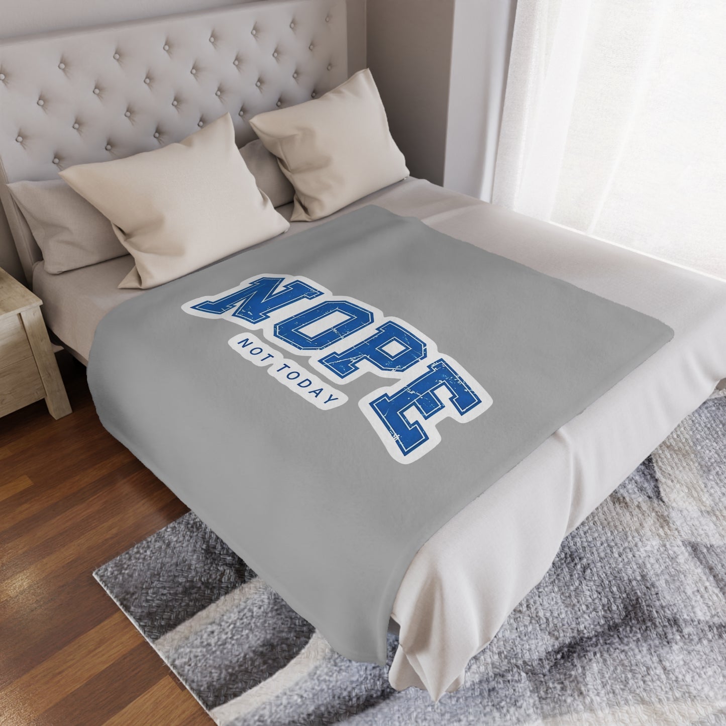 Nope "Not Today" Minky Blanket — Cozy Throw for Lazy Days & Gift