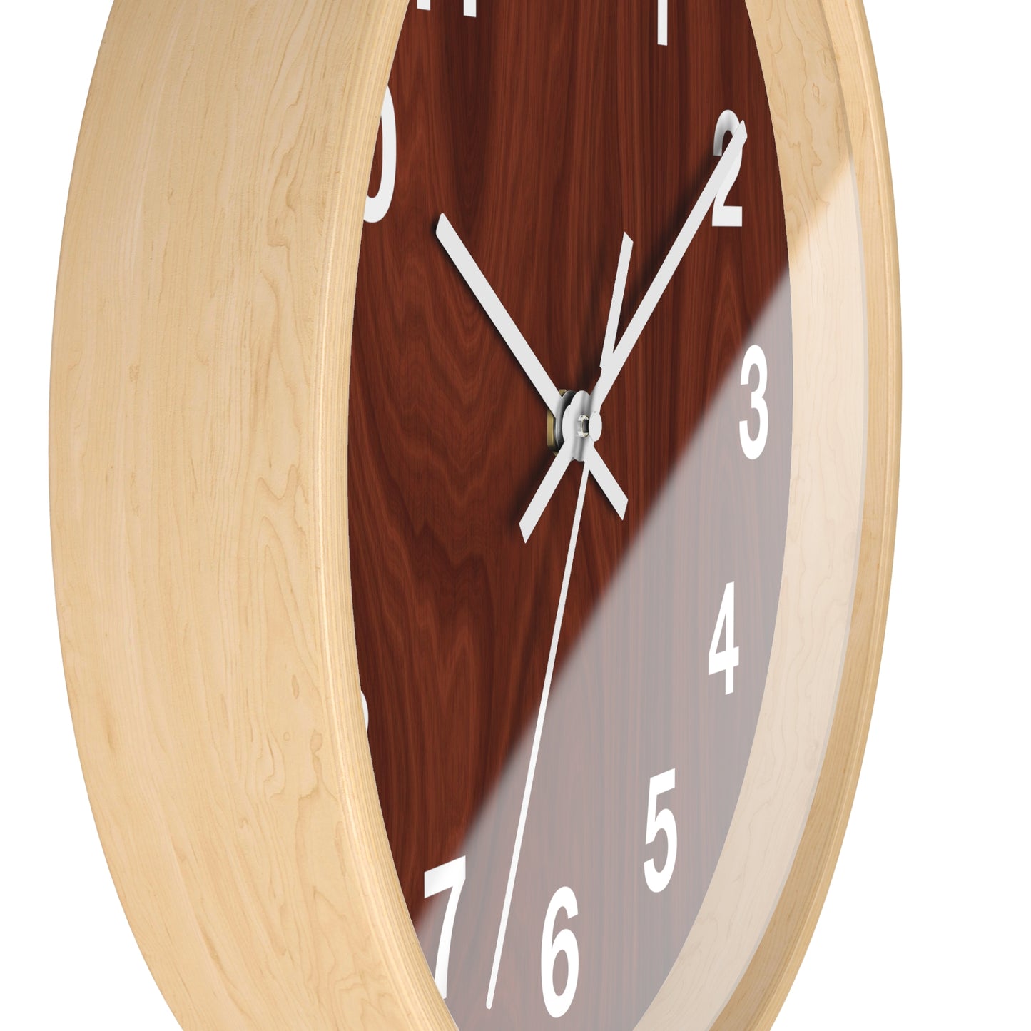 Natural Wood Wall Clock, Rustic Home Decor, Boho Style Clock, Modern Design, Gift for Housewarming, Office Clock