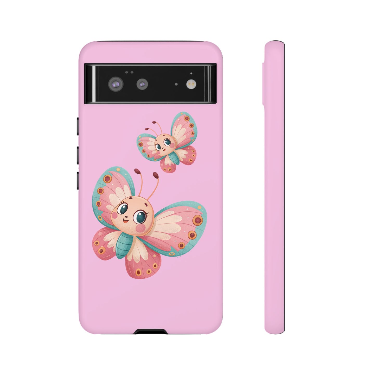 Cute Butterfly Phone Case, Tough Phone Cover, Girly Phone Accessory, Unique Gift for Her, Kids Phone Case, Floral Design Case