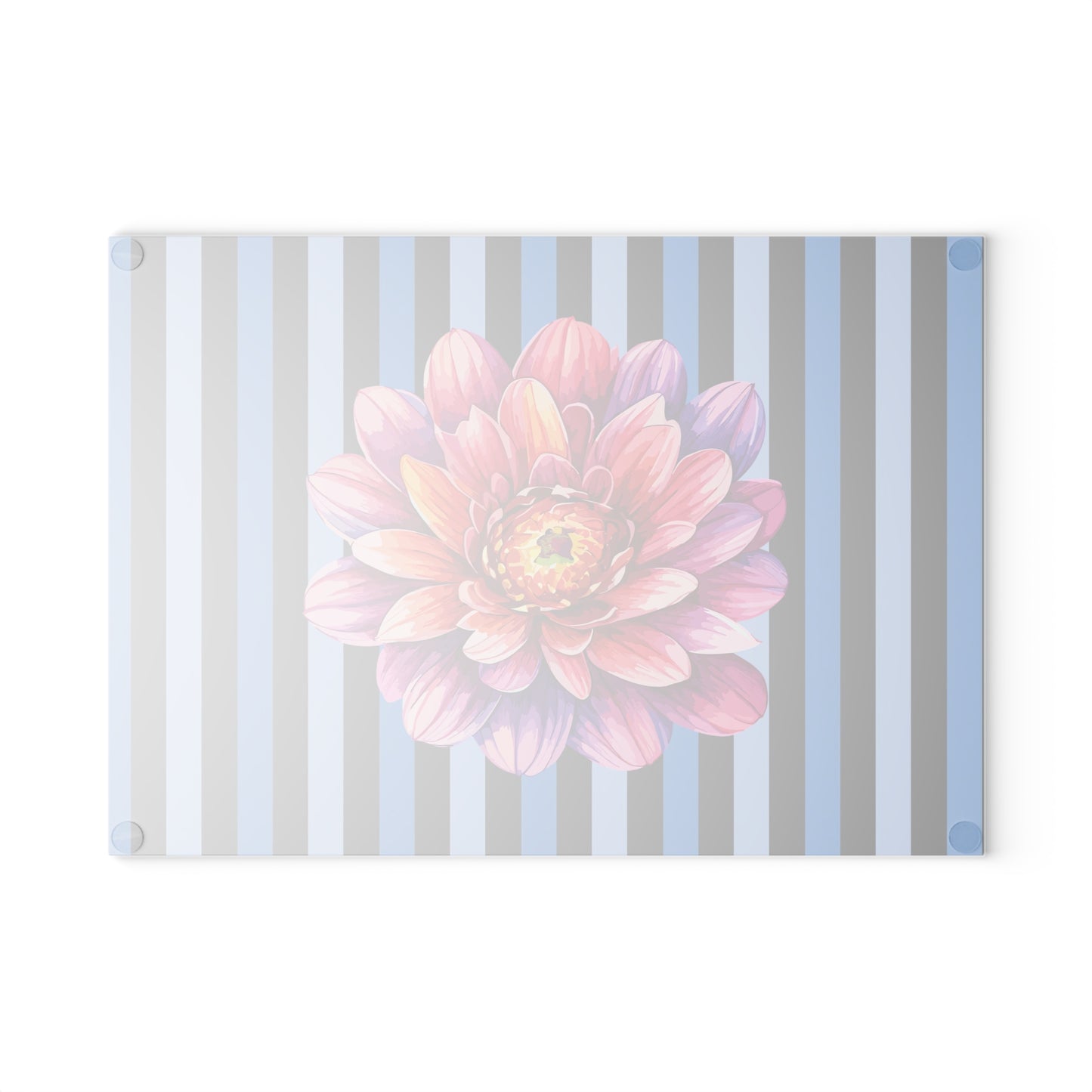 Vibrant Floral Glass Cutting Board