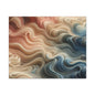 Abstract Swirl Matte Canvas Wall Art — Fluid Earth Tones, Stretched 1.25"