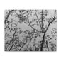 Canvas Wall Art — Monochrome Blurred Ferris Wheel with Tree Silhouettes