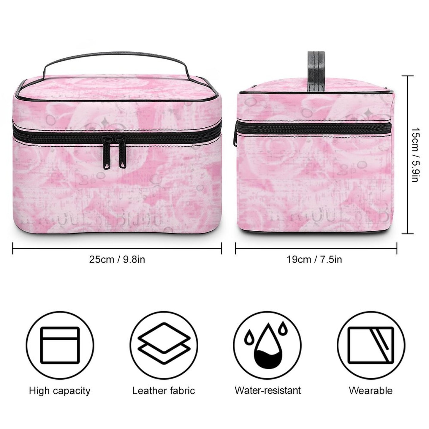 Make-up bag with Lychee pattern