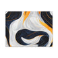 Abstract Navy & Gold Swirl Matte Canvas Wall Art