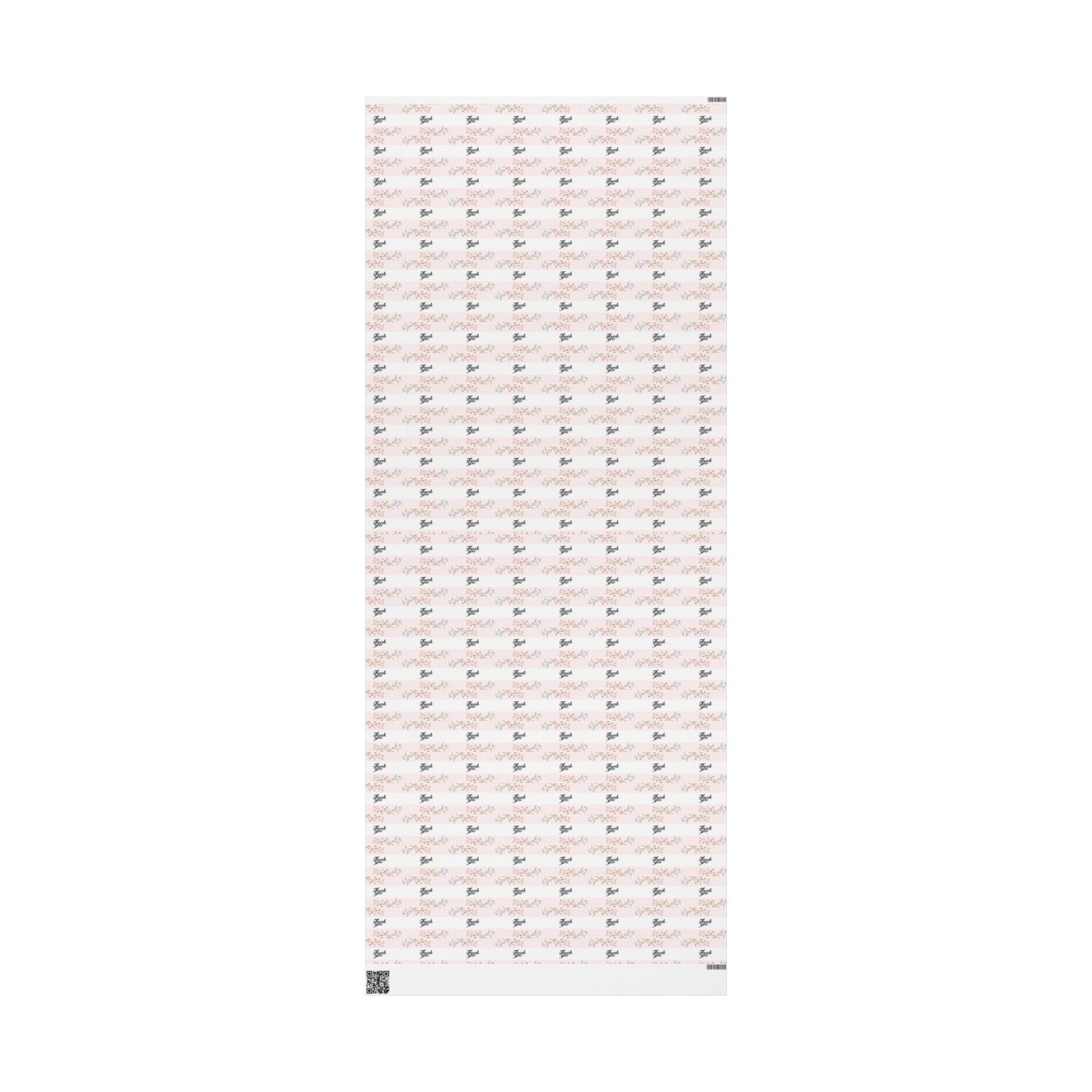 Floral Pink Thank you Wrapping Paper Roll