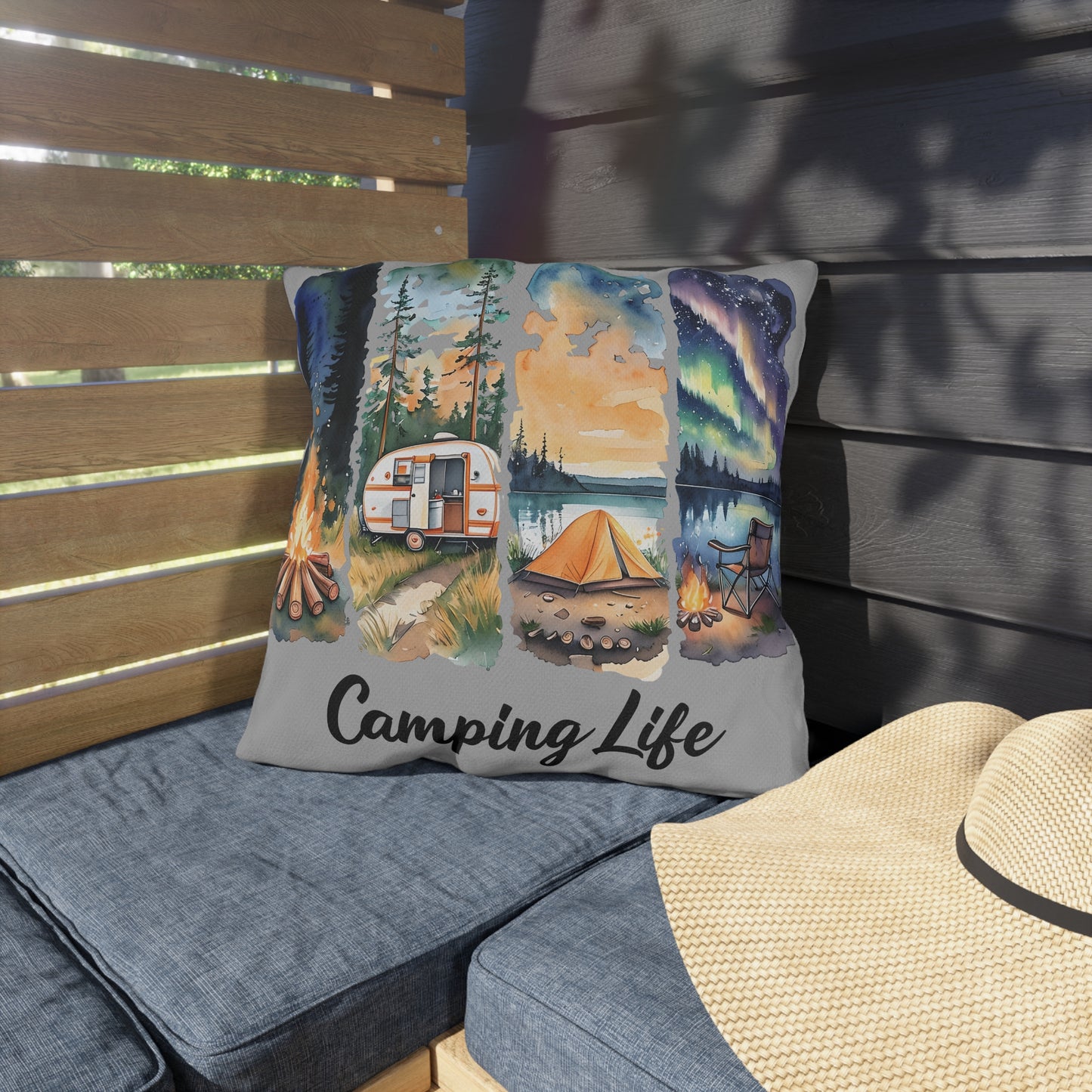 Camping Life Outdoor Pillow