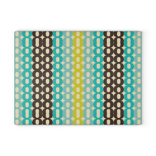 Stylish Glass Cutting Board for Modern Kitchens, Geometric Pattern Kitchen Decor, Perfect Gift for Housewarming, Weddings, Cookware