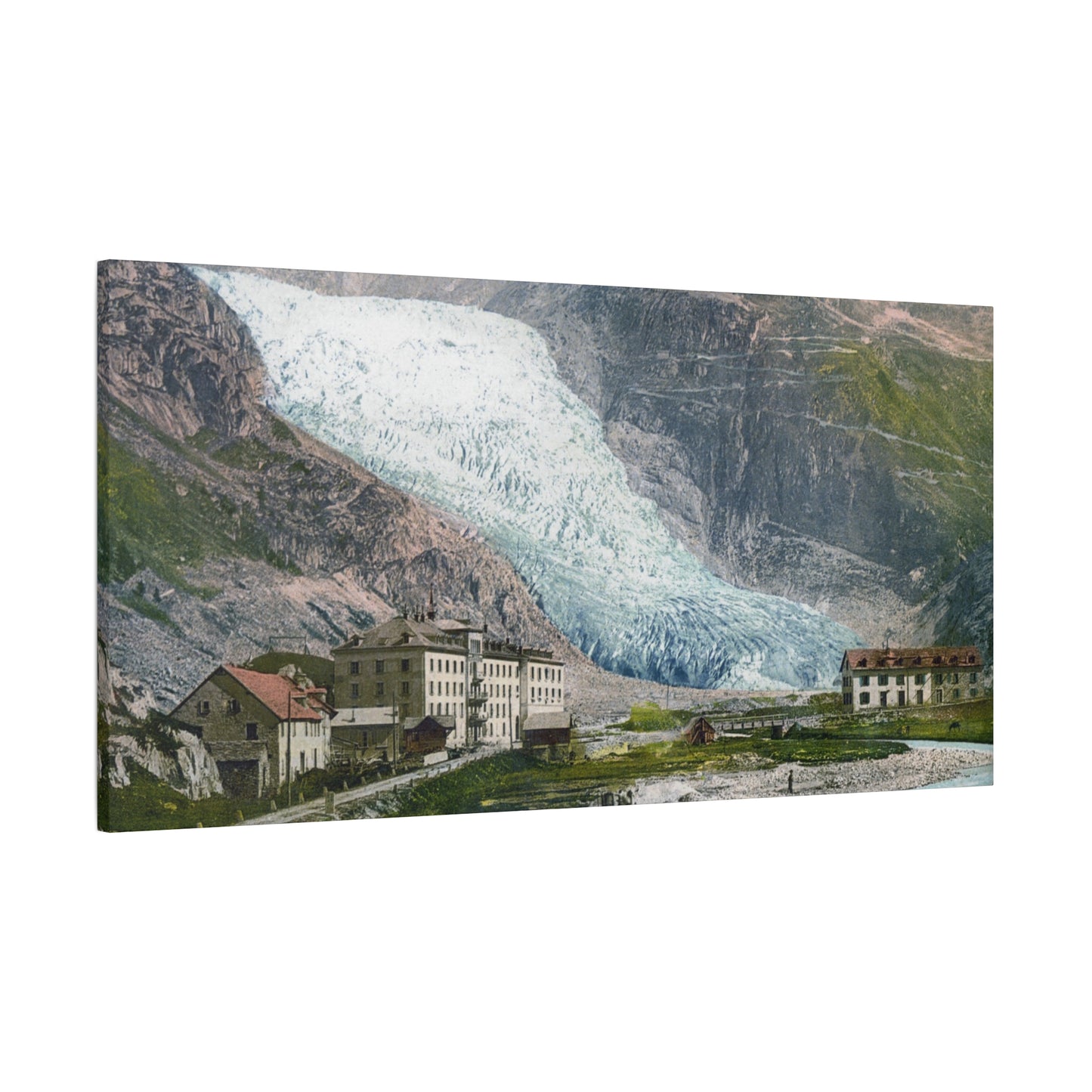 Glacier Village Matte Canvas Print