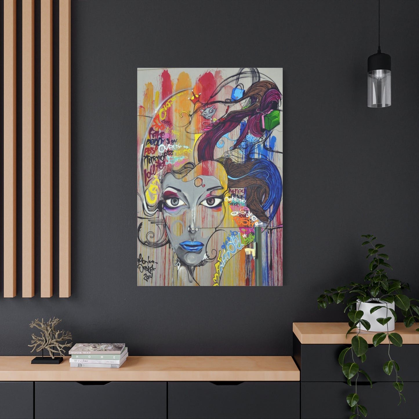 Colorful Graffiti Portrait Canvas
