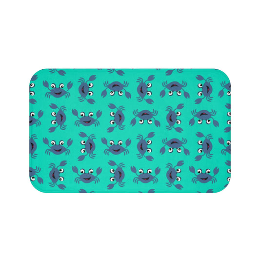 Cute Crab Bath Mat, Coastal Bathroom Decor